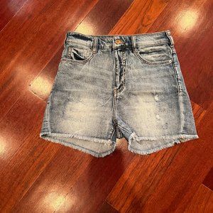 Anthropologie Pilcro High Rise Denim Shorts, Size 25